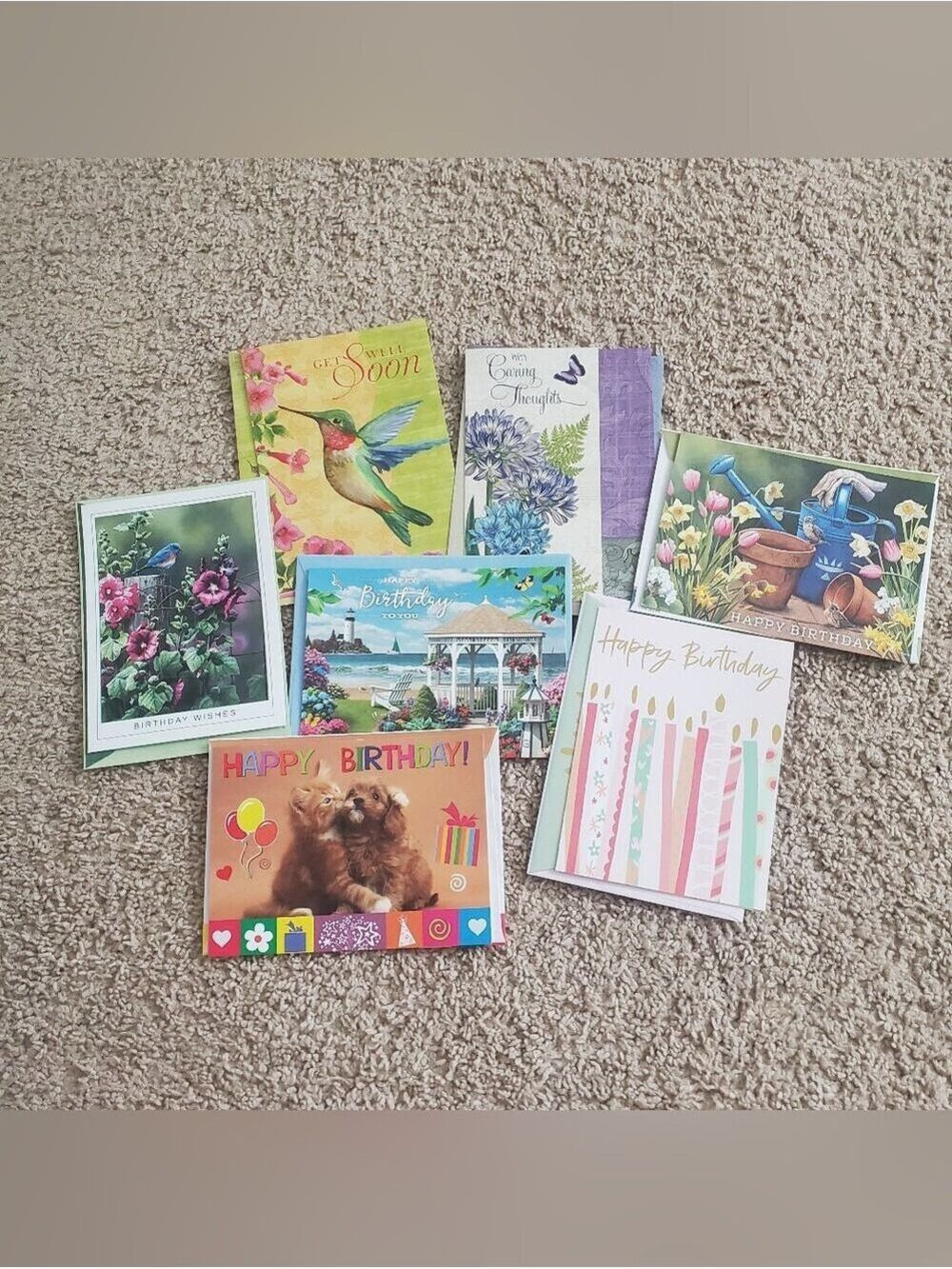 Salesian Assorted Greeting Card Lot Of 7 Floral, Birthday & Nature Designs